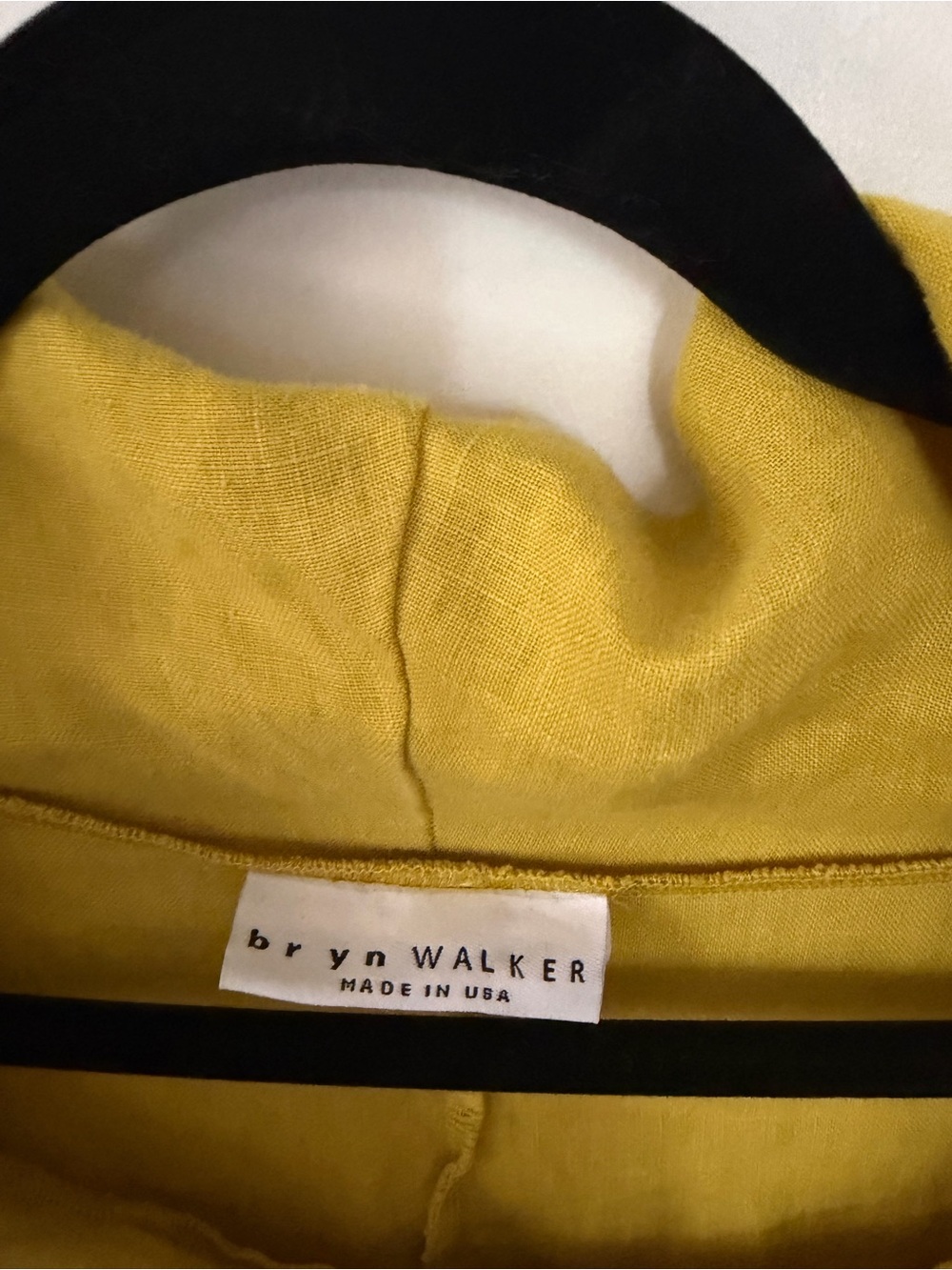 BRYN Walker 100% Linen Sleeveless Cowl Neck Tunic - Mustard Yellow - Medium - Picture 2 of 12